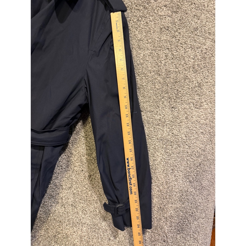 Defense Logistics Agency Trench Coat Mens 44S Blue All Weather Removable Liner * - Picture 9 of 11